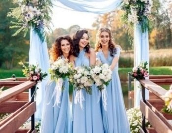 las damas de honor en la boda